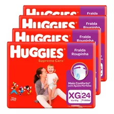 Fralda Huggies Supreme Care Roupinha Xg Kit Com 4 Unidade