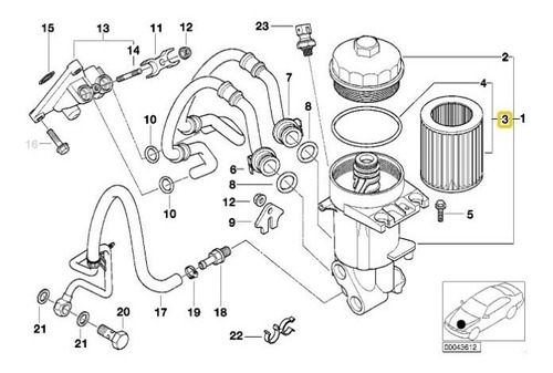 Filtro Aceite Motor Bmw X5 540 730i M5 735i 740i 750i \u0026 Foto 3