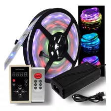 Fita Led Digital 6803 Rgb 133 Efeito Com Controle + Fonte 5a