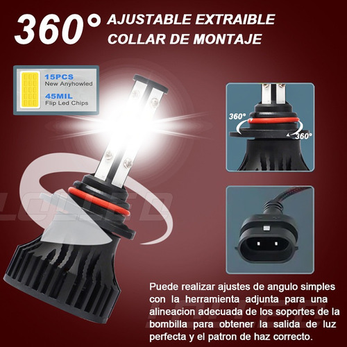 9005 9006 Kit De Focos Led De 4 Lados 20000lm Para Toyota Foto 6