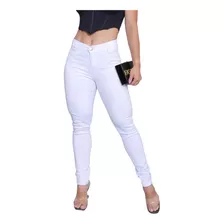 Calça Jeans Feminina Branca Skynni Cos Alto Premium Promoção