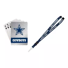 Set Oficial De Portagafete Juego Cartas Dallas Cowboys Nfl