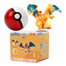 Brinquedo Pokémon Charizard Articulado Com Pokébola Presente