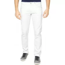 Calça Jeans Branca Preta Masculina Sarja C Lycra Até Nº 58