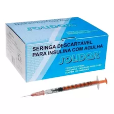 Seringa 1ml 13mm 0,33mm Resíduo Zero Ag. Removível 100 Unid