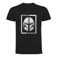 Polera Sport Algodón Negra This Is The Way2 The Mandalorian 