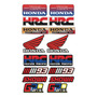 Honda Racing Sport Kit De Stickers Con Resina Planilla Rh06