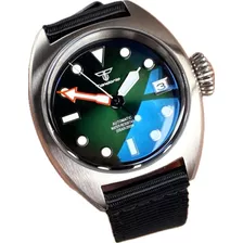 Relógio Automático Tandorio Novo 36mm Verde Máq. Seiko