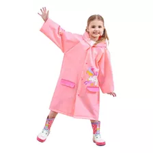 Poncho Impermeable Para Niñas De Unicornio