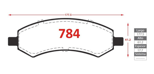 Pastillas De Freno Delanteras Dodge Ram 1500 5.7 2006-2018 Foto 2