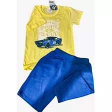 Conjunto Infantil Masculino Confortável Carrinho