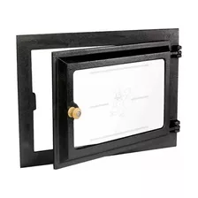 Puerta Fundicion Para Horno A Leña Con Vidrio 40x54cm