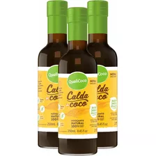 Kit Com 3 - Calda De Coco Vegana 250ml Qualicoco