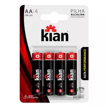 Pilha Alcalina Kian Aa Blister 4un