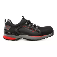 Tenis Swissbrand Con Casquillo Rojo/negro 0643 Bella Shoes