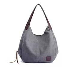 Bolsa De Lona Feminina, Bolsa De Ombro, Grande, Casual, C