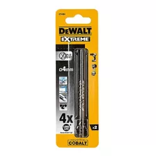 Set 2 Brocas De Cobalto Para Metal 4mm Dewalt