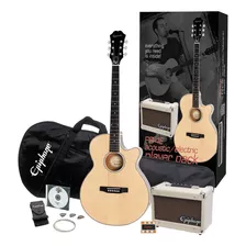 Kit De Guitarra Electroacústica EpiPhone Pr-4e Natural