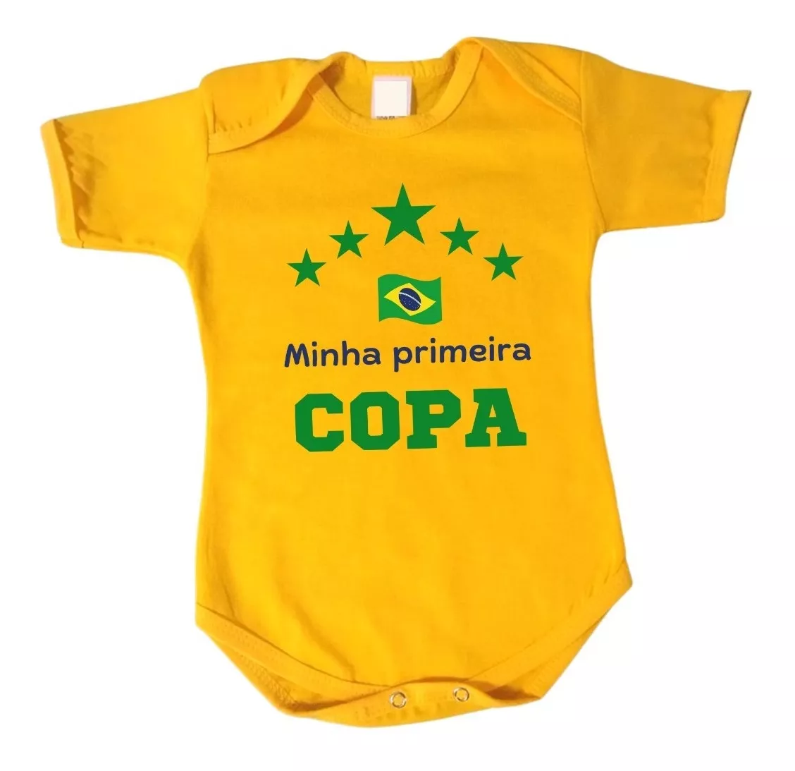 Body Infantil Minha Primeira Copa Brasil Futebol Bebê 1747