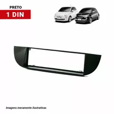 Moldura Painel Radio 1 Din Preto Fiat 500 Cinquecento