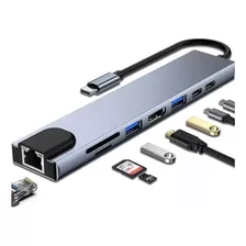 Hub Adaptador 8 En 1 Para Macbook Air Tipo C A Hdmi Us