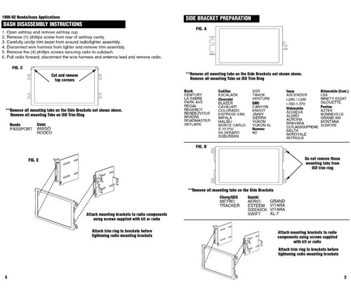 Frente Para Estereo 2 Din Gmc Sonoma 2002 A 2004 Gmk422 Foto 6