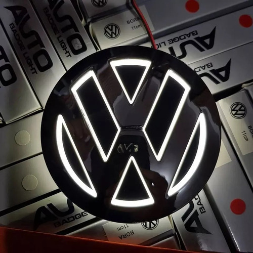 Volkswagen 5d Color Con Logotipo Led Blanco Vw 11cm Foto 3