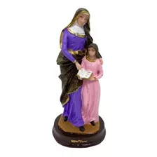 Escultura Nossa Senhora De Santana Protetora Em Resina 15cm