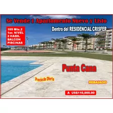 Vendo Apto Nuevo 2 Habitaciones Dentro Del Proyecto Exclusivo Crisfer, Punta Cana, Us$110,000.00