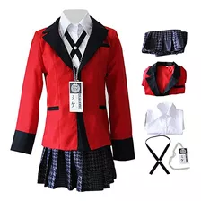 6 Peças De Fantasia De Cosplay Kakegurui Jabami Yumeko Unifo