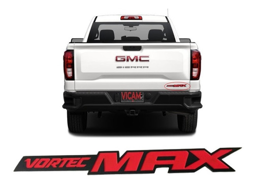 Emblemas Vortec Max Todas Las Chevrolet Y Gmc Negro/rojo Foto 3