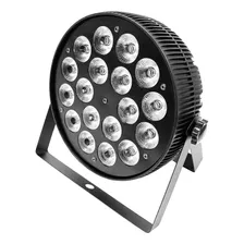 Canhão Refletor Par Led Slim 18 Leds 12w Rgbw Dmx Quadriled