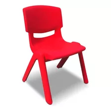 Silla Escolar Para Niños De 2 A 4 Años Apilable Color Rojo