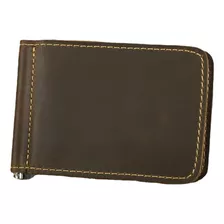 X Cartera De Piel Auténtica Con Diseño De Dólar, Minicartera