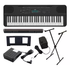 Kit Teclado Musical Yamaha Psr E360 Bk Suporte Pedal Sustain