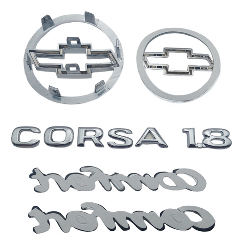 Emblemas Chevrolet Corsa Parrilla Cajuela Y Laterales Foto 2