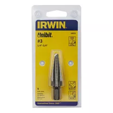 Broca Escalonada Unibit Irwin #3-9 De 1/4 A 3/4