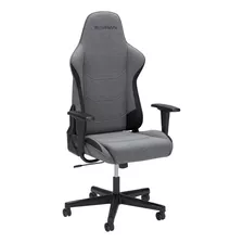 Silla De Juego De Tela Ergonomico Color Gris Claro Rueditas