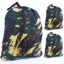 Kit 3 Redes De Dormir Nylon Camuflada Selva Militar Camping