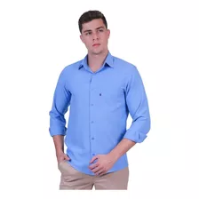 Camisa Amil Microleve Não Amassa Manga Longa Com Bolso