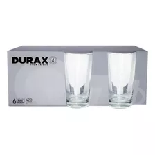 Setx6 Vasos Long Drink Durax De 420ml En Display Color Transparente