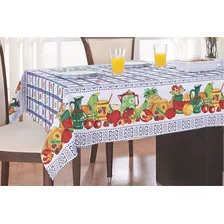 Kit C/ 3 Toalhas De Mesa Estampada 2mts P/ 6 Cadeiras