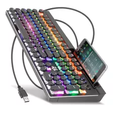 Teclado Mecânico Gamer Usb Pc Adamantiun Cronos Retrô Led 