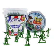 Balde Com 100 Peças De Soldados Toy Story - Etitoys