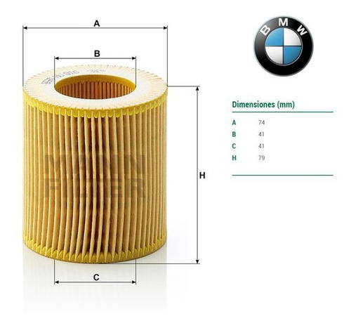 Filtro Aceite Bmw 5' F10 523i Foto 2