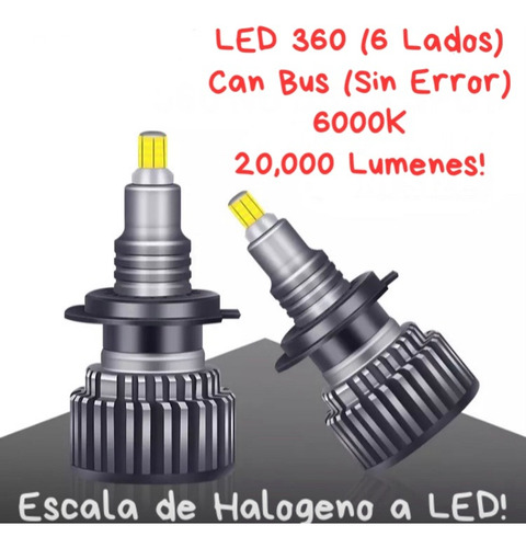 Led 360 Canbus 6000k 20,000lumenes Escala De Halgeno A Led Foto 4