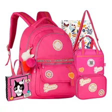 Kit Mochila Escolar Rebecca Bonbon Costas Soft Oficial