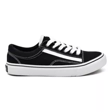 Tenis Sneaker Andrea Negro Comodo Suela Blanca Mujer Dama