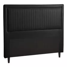 Cabeceira Estofada Casal Mdf Cama Box Quarto Madeira Preto