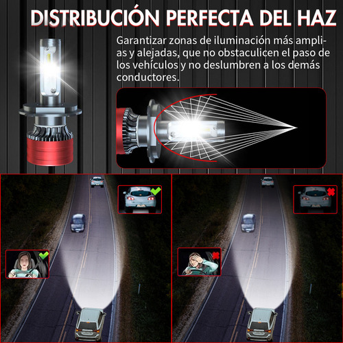 28000lm 9003 H4 Focos Led Luz Alta Y Baja Para Volkswagen Y Foto 7